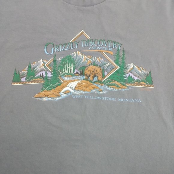 Anvil Gray Short Sleeve Shirt West Yellowstone Montana Sz. L - Picture 2 of 8